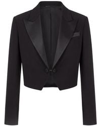 Max Mara - Mxecestino Cropped Tuxedo Jacket - Lyst