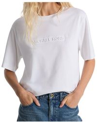 MICHAEL Michael Kors - Logo Embossed Crewneck T-Shirt - Lyst
