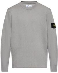 Stone Island - Logo Patch Knitted Jumper - Lyst