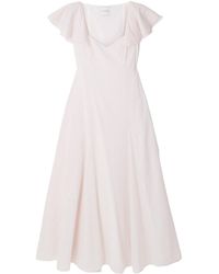 Posse - Marlowe Flutter Scoop-Neck Midi Dress - Lyst