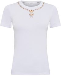 Marine Serre - Tromp L'Oeil Jewel-Embellished T-Shirt - Lyst