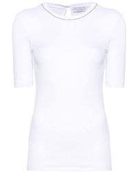 Brunello Cucinelli - Monili-Chain Cotton Jumper - Lyst