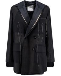 Sacai - Double-Breasted Suit Jacket - Lyst