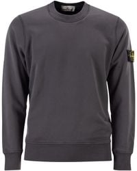 Stone Island - Logo Patch Crewneck Sweatshirt - Lyst