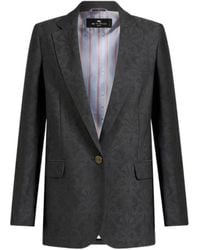 Etro - Pattern-Jacquard Single-Breasted Tailored Blazer - Lyst