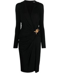 Versace - Medusa '95 V-Neck Midi Wrapped Dress - Lyst
