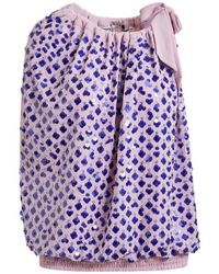 Essentiel Antwerp - Sequin-Embellished Asymmetric Top With Neck-Tie Ribbon - Lyst