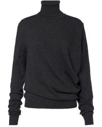 Magda Butrym - Draped Wool Turtleneck Sweater - Lyst