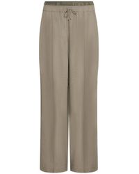 Marella - Straight-Fit Stretch Viscose And Linen Trousers - Lyst