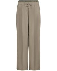 Marella - Straight-Fit Stretch Viscose And Linen Trousers - Lyst