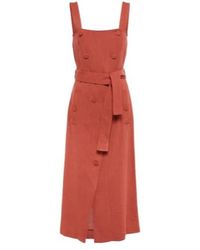 Altuzarra - Audrey Linen-Effect Midi Dress - Lyst