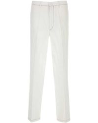 Prada - White Linen Pant - Lyst