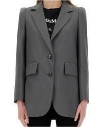 Max Mara - Padded-Shoulder Blazer - Lyst