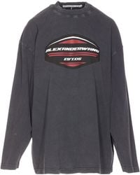 Alexander Wang - Shield Graphic Printed Long Sleeved T-Shirt - Lyst