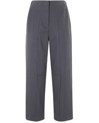 Erika Cavallini Semi Couture - Straight-Leg Casual Trousers - Lyst