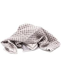 Brunello Cucinelli - Geometric Pattern Pocket Square Scarf - Lyst