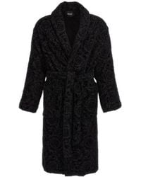 Versace - All-Over Baroque Shawl Lapels Bathrobe - Lyst