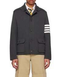 Thom Browne - Bar Polo Collared Jacket - Lyst