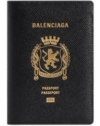 Balenciaga - Logo Printed Passport Holder - Lyst