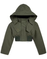 Balenciaga - Cropped Insulated Hooded Jacket - Lyst