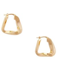 Bottega Veneta - Small Twist Triangle Hoop Earrings - Lyst