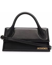 Jacquemus Le Chiquito Long Leather Tote Bag in Black | Lyst