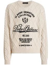 Dolce & Gabbana - Cotton-Blend Logo Sweater - Lyst