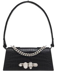 McQueen - Jewelled Embossed Mini Shoulder Bag - Lyst