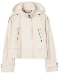 Burberry - Cropped Lightweight Cotton Ladymoor Jacket - Lyst