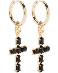 Dolce & Gabbana - Cross Pendant Earrings - Lyst
