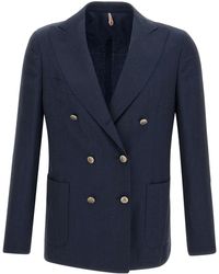 Biagio Santaniello - Double-Breasted Peak-Lapel Blazer - Lyst
