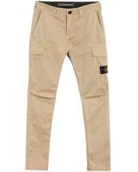 Stone Island - Compass-Badge Tapered Leg Cargo Trousers - Lyst