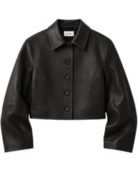Rohe - Cropped Leather Jacket - Lyst