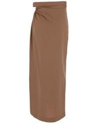 Max Mara - High-Waist Draped Skirt - Lyst