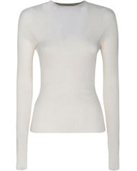 Lanvin - Ribbed Crewneck Jumper - Lyst