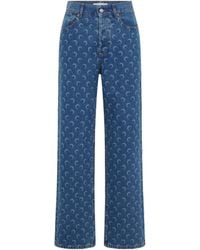 Marine Serre - Moon Laser Wash Denim Baggy Jeans - Lyst