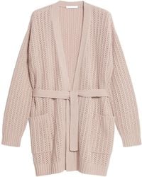 Max Mara - Balzac Belted Long-Sleeved Cardigan - Lyst