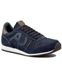 Armani Jeans - Logo Details Casual Sports Shoes - Lyst