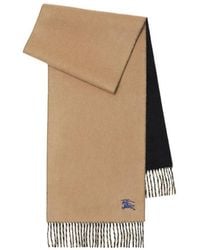 Burberry - Ekd Embroidered Fringed Scarf - Lyst