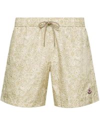 Moncler - Paisley-Printed Drawstring Swim Shorts - Lyst