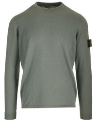 Stone Island - Compass Patch Crewneck Knitted Jumper - Lyst