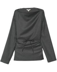 Barena - Draped Neck Tiewaist Longsleeve Top - Lyst