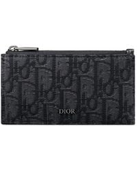 Dior - Zipped Card Holder With Split Ring - Lyst