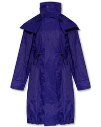 Bottega Veneta - Drawstring Hooded Crease-Effect Parka Coat - Lyst
