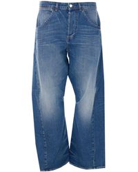 AMISH - Wide-Leg Slub Jeans - Lyst
