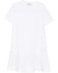 Moncler - Broderie Hem T-Shirt Dress - Lyst
