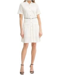 Liu Jo - Collar-Detail Button-Up Mini Dress - Lyst
