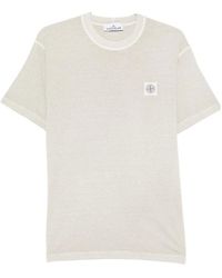 Stone Island - Fissato Effect Crewneck T-Shirt - Lyst