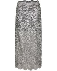 Rabanne - Scalloped Edge Midi Lace Skirt - Lyst