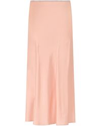 Roberto Collina - Satin A-Line Midi Skirt - Lyst